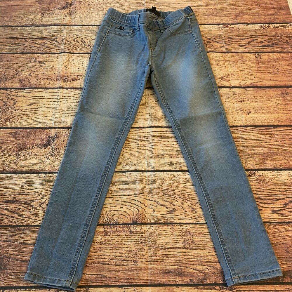 Jordache Girl’s Light Wash Blue Denim Stretch Jeggings Size Medium 7/8